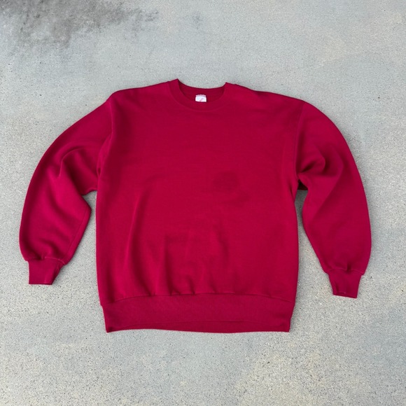 Vintage Jerzees Sweatshirt Adult Large Red Pull Over Made In‎ USA - Picture 2 of 9